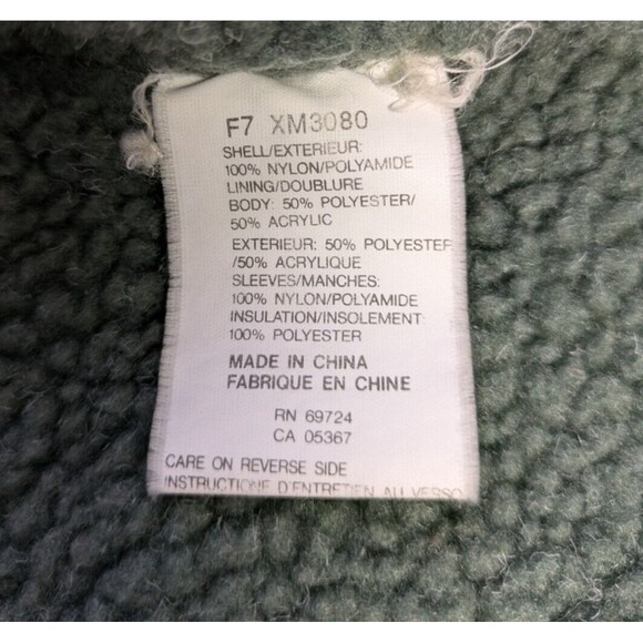 Columbia Jacket Men Large Green Sherpa Fleece Lined Full Zip Windbreaker - Picture 15 of 16